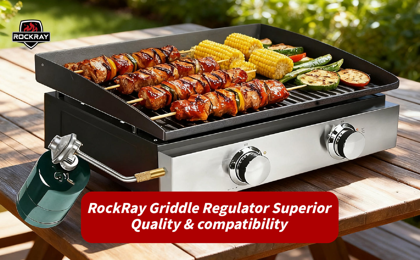 ROCKRAY Griddle Regulator Replacement for Blackstone 17"/22" Tabletop Griddles,CSA Certified Griddle Propane Adaptor for 1-20LB Tanks