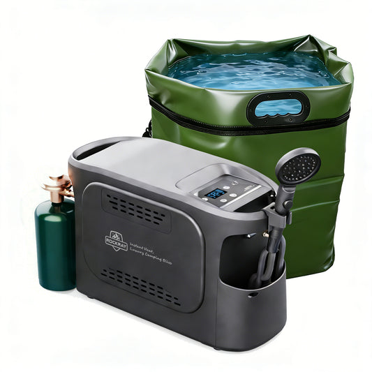 Portable Propane Water Heater for Camping, Thermostatic Instant Hot Water Heater with 5200mAh Battery,150mins Runtime,Outdoor Shower for RV, Cleaning & Pet Washing