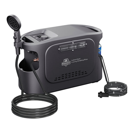 Portable Propane Water Heater for Camping, Instant Hot Water Heater with 5200mAh Battery,Max 180 Mins Runtime, Outdoor Shower for RV, Cleaning & Pet Washing