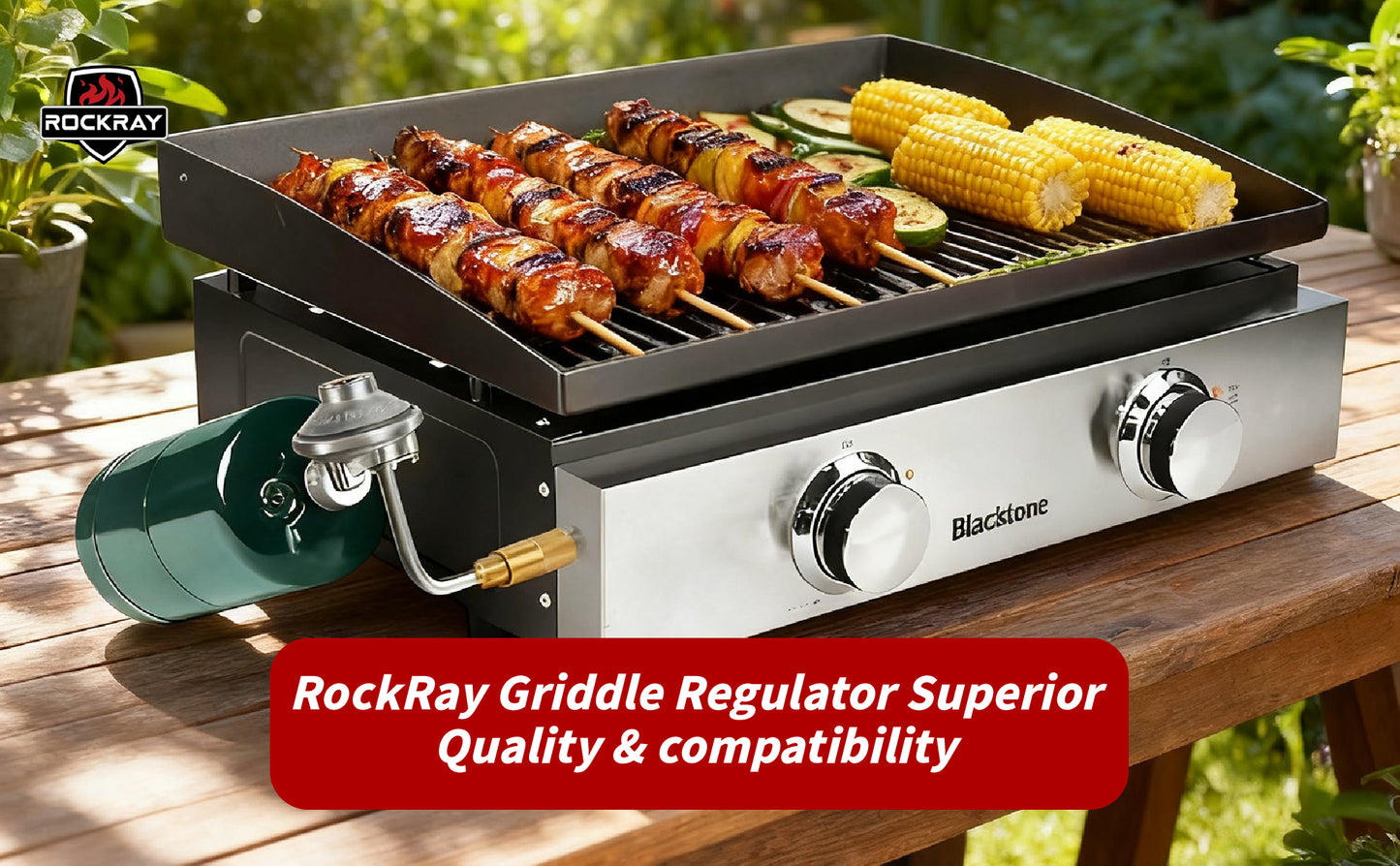 Grill Griddle Regulator Replacement for Blackstone 17"/22" Tabletop - CSA Certified Propane Regulator with Knurled Grip